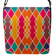 Symmetric Rhombus Design			flap Closure Messenger Bag (s) by LalyLauraFLM