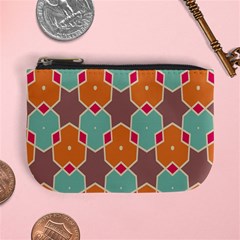 Stars And Honeycombs Pattern 	mini Coin Purse by LalyLauraFLM