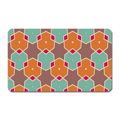 Stars And Honeycombs Pattern			magnet (rectangular) by LalyLauraFLM