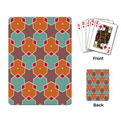 Stars And Honeycombs Pattern			playing Cards Single Design by LalyLauraFLM