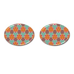 Stars And Honeycombs Pattern			cufflinks (oval)