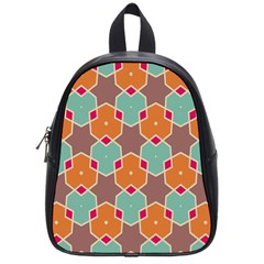 Stars And Honeycombs Pattern			school Bag (small) by LalyLauraFLM