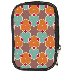 Stars And Honeycombs Pattern			compact Camera Leather Case