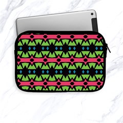 Shapes On A Black Background Pattern			apple Ipad Mini Zipper Case by LalyLauraFLM