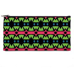 Shapes On A Black Background Pattern 	pencil Case by LalyLauraFLM