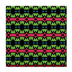 Shapes On A Black Background Pattern			tile Coaster by LalyLauraFLM