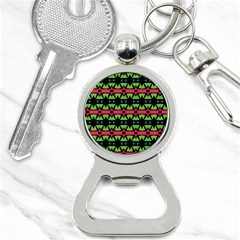 Shapes On A Black Background Pattern			bottle Opener Key Chain by LalyLauraFLM