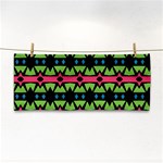 Shapes on a black background pattern			Hand Towel Front