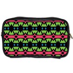 Shapes on a black background pattern			Toiletries Bag (One Side) Front