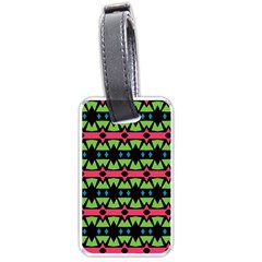 Shapes On A Black Background Pattern			luggage Tag (one Side)