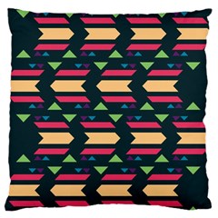 Triangles And Other Shapes 	large Flano Cushion Case (two Sides)