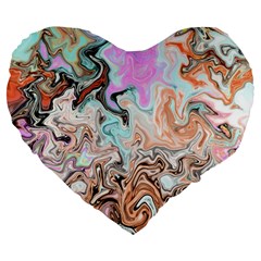 Distortedbeauty Large 19  Premium Heart Shape Cushions by digitaldivadesigns