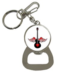 Flying Heart Guitar Bottle Opener Key Chain by waywardmuse