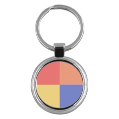 4 Squares			key Chain (round) by LalyLauraFLM