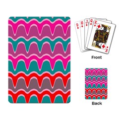 Waves Pattern			playing Cards Single Design by LalyLauraFLM