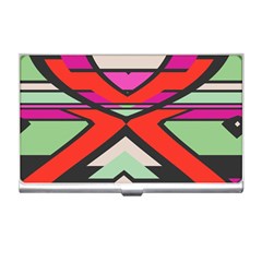 Shapes In Retro Colors			business Card Holder by LalyLauraFLM