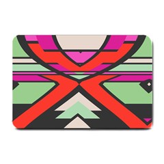 Shapes In Retro Colors			small Doormat by LalyLauraFLM