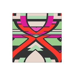 Shapes In Retro Colors Satin Bandana Scarf