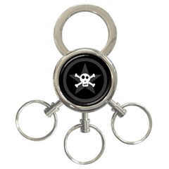 Star Skull 3-ring Key Chains by waywardmuse