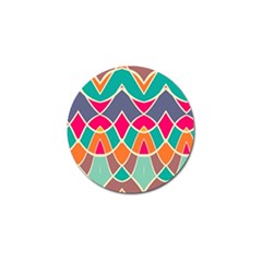 Wavy Design			golf Ball Marker (4 Pack) by LalyLauraFLM