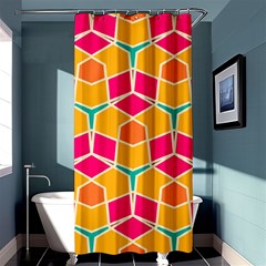 Shapes In Retro Colors Pattern	shower Curtain 36  X 72  by LalyLauraFLM