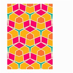 Shapes in retro colors pattern Small Garden Flag