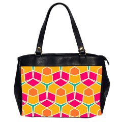 Shapes in retro colors pattern Oversize Office Handbag (2 Sides)