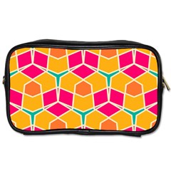 Shapes in retro colors pattern Toiletries Bag (Two Sides)