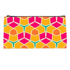 Shapes in retro colors pattern 	Pencil Case