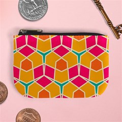 Shapes in retro colors pattern 	Mini Coin Purse