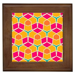 Shapes in retro colors pattern			Framed Tile