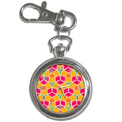 Shapes in retro colors pattern			Key Chain Watch