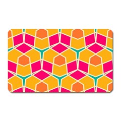 Shapes in retro colors pattern			Magnet (Rectangular)