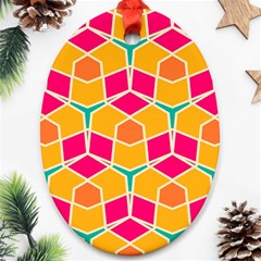 Shapes in retro colors pattern			Ornament (Oval)