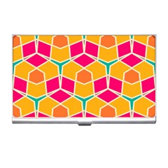 Shapes in retro colors pattern			Business Card Holder