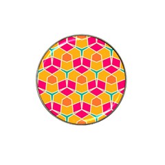 Shapes in retro colors pattern			Hat Clip Ball Marker