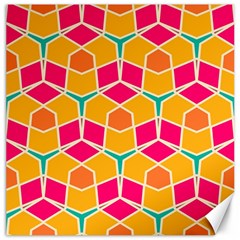 Shapes in retro colors pattern			Canvas 12  x 12 