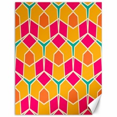 Shapes in retro colors pattern			Canvas 12  x 16 