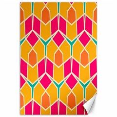 Shapes in retro colors pattern			Canvas 12  x 18 