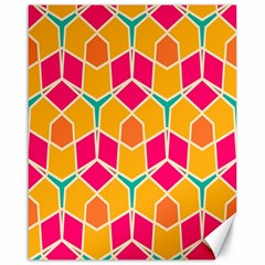 Shapes in retro colors pattern			Canvas 16  x 20 