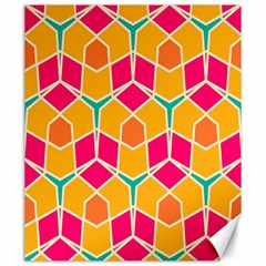 Shapes in retro colors pattern			Canvas 20  x 24 