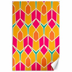 Shapes in retro colors pattern			Canvas 20  x 30 