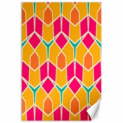 Shapes in retro colors pattern			Canvas 24  x 36 