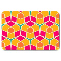 Shapes in retro colors pattern			Large Doormat