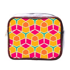 Shapes in retro colors pattern			Mini Toiletries Bag (One Side)