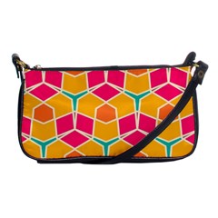 Shapes in retro colors pattern			Shoulder Clutch Bag