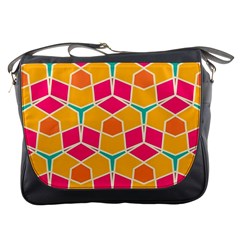 Shapes in retro colors pattern			Messenger Bag