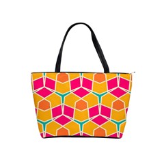 Shapes In Retro Colors Pattern Classic Shoulder Handbag by LalyLauraFLM