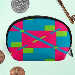 Rectangles And Diagonal Stripes Accessory Pouch