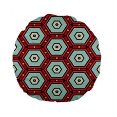 Hexagons Pattern 	standard 15  Premium Flano Round Cushion